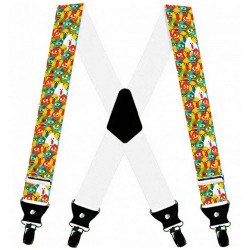 Funny Faces suspenders, 3.5 cm wide