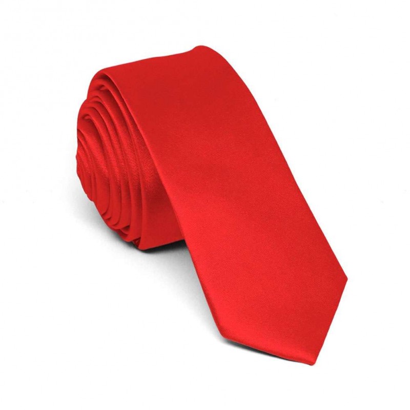 Upset Sandy curtain Cravata pentru barbati, slim, rosie - smofox.com